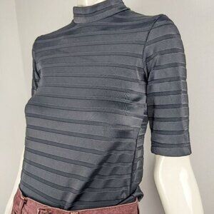 90s black ribbed mock neck size xs